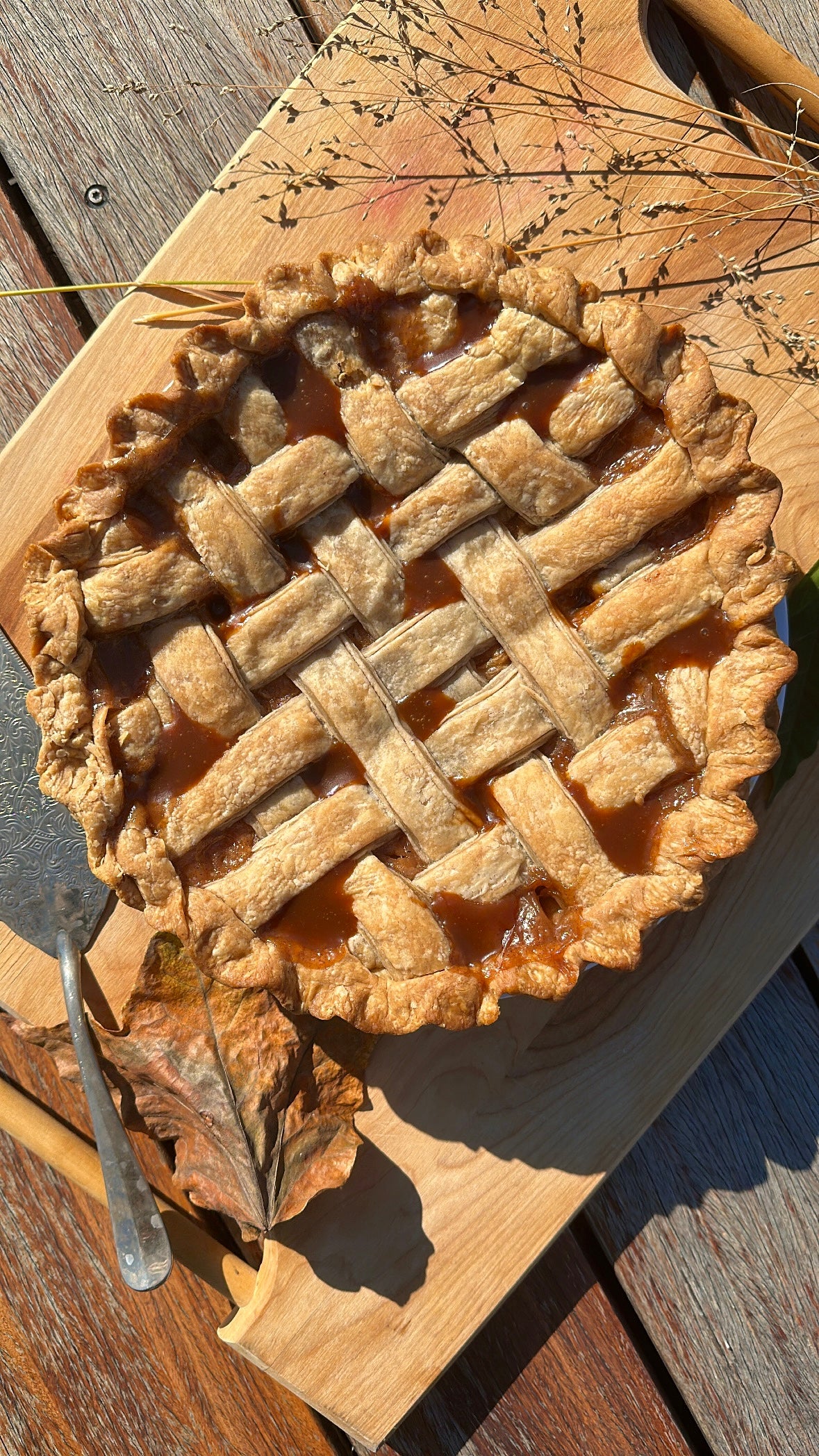 Miso caramel apple pie